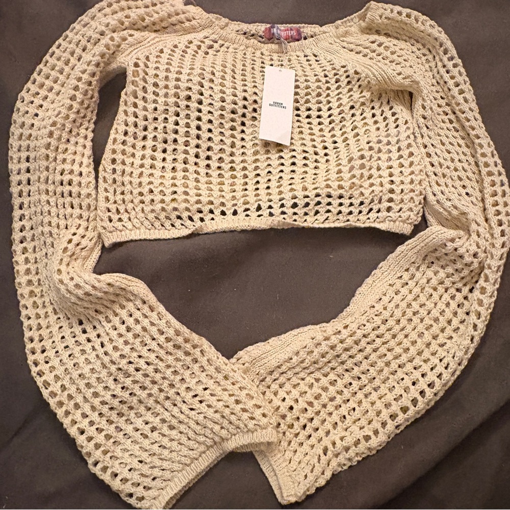 Urban Outfitters open knit cropped sweater